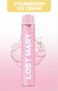 Одноразовая электронная сигарета Lost Mary CM 1500 - Strawberry Ice Cream (Клубничное Мороженое)