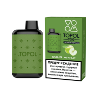 Одноразовая электронная сигарета TOPOL 7000 - Sour Apple (Кислое яблоко)